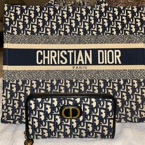 Inspired Dior Blue and Beige Monogram Tote